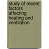 Study Of Recent Factors Affecting Heating And Ventilation door James Willie Lee Benson