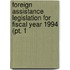 Foreign Assistance Legislation For Fiscal Year 1994 (pt. 1