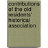 Contributions of the Old Residents' Historical Association