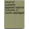 Court of Customs Appeals Reports (Volume 1); Cases Adjudged door United States. Court Of Appeals