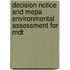 Decision Notice and Mepa Environmental Assessment for Mdt