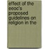 Effect Of The Eeoc's Proposed Guidelines On Religion In The