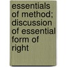 Essentials of Method; Discussion of Essential Form of Right door Charles de Garmo