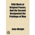 Fifth Work of Original Poems; And the Second Designated the