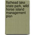 Flathead Lake State Park, Wild Horse Island Management Plan