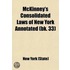 Mckinney's Consolidated Laws Of New York Annotated (Bk. 33)