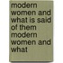 Modern Women and What Is Said of Them Modern Women and What