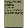 Supplemental Security Income Modernization Project; Hearing door United States Congress Resources