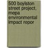 500 Boylston Street Project, Mepa Environmental Impact Repor