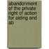 Abandonment of the Private Right of Action for Aiding and Ab