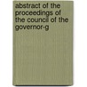 Abstract of the Proceedings of the Council of the Governor-G door India. Imperia Council