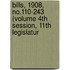Bills, 1908, No.110-243 (Volume 4th Session, 11th Legislatur