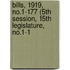 Bills, 1919, No.1-177 (5th Session, 15th Legislature, No.1-1