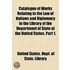 Catalogue of Works Relating to the Law of Nations and Diplom