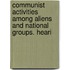 Communist Activities Among Aliens and National Groups. Heari