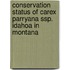 Conservation Status Of Carex Parryana Ssp. Idahoa In Montana