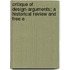 Critique of Design-Arguments; A Historical Review and Free E