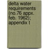 Delta Water Requirements (No.76 Appx. Feb. 1962); Appendix t door California Dept of Water Resources
