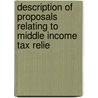 Description of Proposals Relating to Middle Income Tax Relie door United States. Congress. House. Means