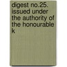 Digest No.25. Issued Under the Authority of the Honourable K door Australia Dept of Home Affairs