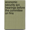 Economic Security Act. Hearings Before The Committee On Fina door United States Congress Finance