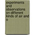 Experiments and Observations on Different Kinds of Air and O