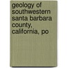 Geology of Southwestern Santa Barbara County, California, Po door Dibblee