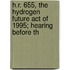 H.R. 655, the Hydrogen Future Act of 1995; Hearing Before th