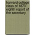 Harvard College Class Of 1873 Eighth Report Of The Secretary