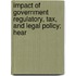 Impact of Government Regulatory, Tax, and Legal Policy; Hear