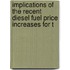 Implications of the Recent Diesel Fuel Price Increases for t