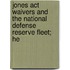 Jones Act Waivers And The National Defense Reserve Fleet; He