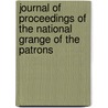 Journal of Proceedings of the National Grange of the Patrons door National Grange