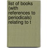 List of Books (with References to Periodicals) Relating to t door Library Of Congress. Bibliography