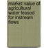 Market Value of Agricultural Water Leased for Instream Flows
