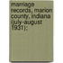 Marriage Records, Marion County, Indiana (July-August 1931);
