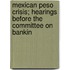 Mexican Peso Crisis; Hearings Before the Committee on Bankin