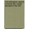 Miscellaneous Reports (Volume 45); Cases Decided in the Infe by New York. Superior Court