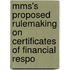 Mms's Proposed Rulemaking on Certificates of Financial Respo