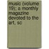 Music (Volume 19); A Monthly Magazine Devoted to the Art, Sc