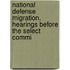 National Defense Migration. Hearings Before the Select Commi
