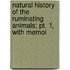 Natural History Of The Ruminating Animals; Pt. 1, With Memoi