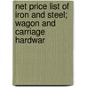 Net Price List of Iron and Steel; Wagon and Carriage Hardwar door Barlow Hardware Co