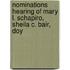 Nominations Hearing of Mary L. Schapiro, Sheila C. Bair, Doy