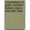 Nominations of Graff, Tunheim, Nelson, Joyce, and Hall; Hear door United States. Congress. Affairs