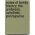 Notes of Family History; The Anderson, Schofield, Pennypacke