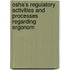 Osha's Regulatory Activities And Processes Regarding Ergonom