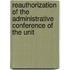 Reauthorization of the Administrative Conference of the Unit