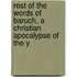 Rest of the Words of Baruch, a Christian Apocalypse of the Y