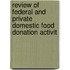 Review of Federal and Private Domestic Food Donation Activit